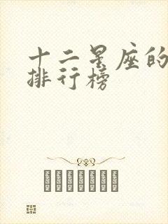 十二星座的颜值排行榜