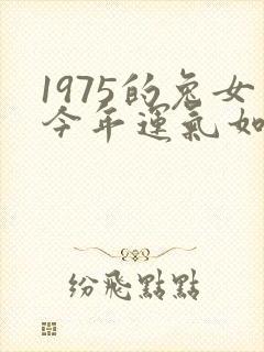 1975的兔女今年运气如何封面