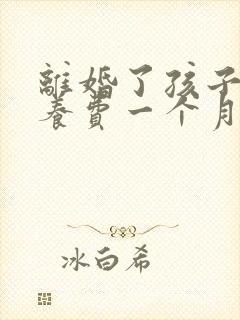 离婚了孩子的抚养费一个月多少钱