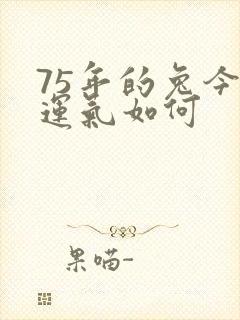 75年的兔今年运气如何