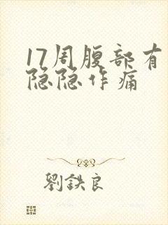 17周腹部有点隐隐作痛