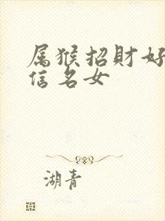 属猴招财好运微信名女