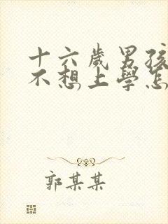 十六岁男孩叛逆不想上学怎么办