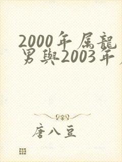 2000年属龙男与2003年属羊女婚配