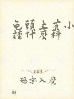 龟头上有小肉粒挂什么科封面