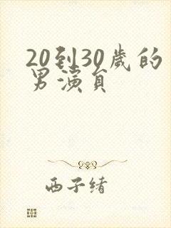 20到30岁的男演员
