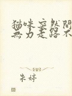 猫咪突然间后腿无力走路不稳