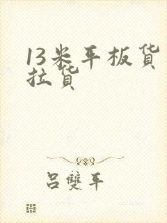 13米平板货车拉货封面