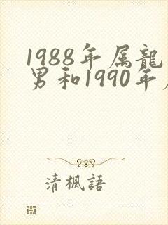1988年属龙男和1990年属马女婚配