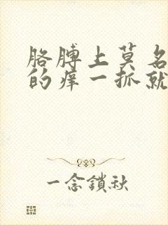 胳膊上莫名其妙的痒一抓就起疙瘩