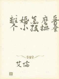 离婚怎么争取两个小孩抚养权