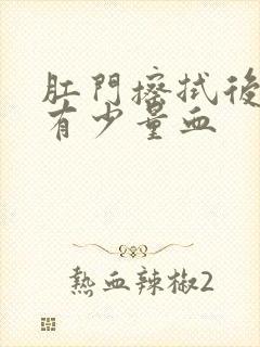 肛门擦拭后纸巾有少量血封面