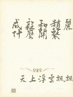 成毅和赵丽颖是什么关系