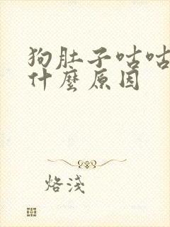 狗肚子咕咕响是什么原因