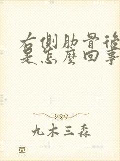 右侧肋骨后面疼是怎么回事