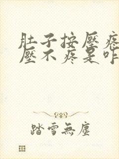 肚子按压疼不按压不疼是咋回事