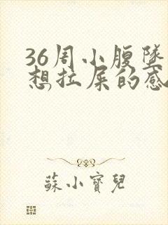 36周小腹坠胀想拉屎的感觉