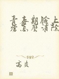 青春期脸上长痤疮怎么消除