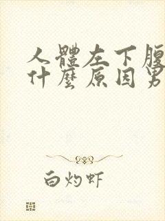 人体左下腹疼痛什么原因男性封面