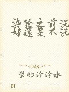 染发之前洗头发好还是不洗好