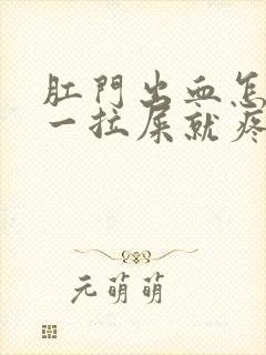 肛门出血怎么办一拉屎就疼