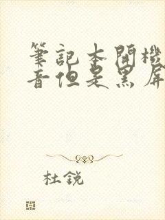 笔记本开机有声音但是黑屏怎么回事