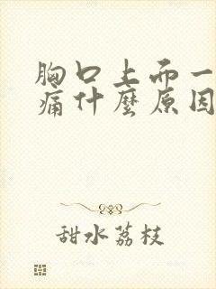 胸口上面一阵阵痛什么原因