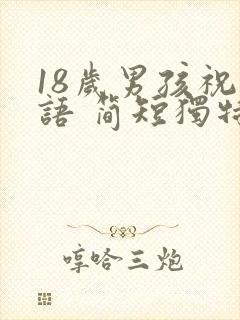 18岁男孩祝福语 简短独特