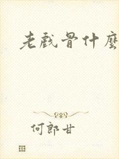 老戏骨什么意思封面