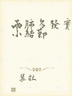 两肺多发实性微小结节