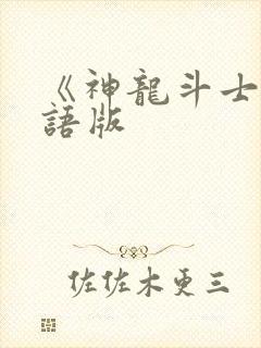 《神龙斗士》国语版