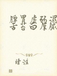 脾胃虚弱湿气重舌苔白厚腻