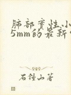 肺部实性小结节5mm的最新处理方法封面