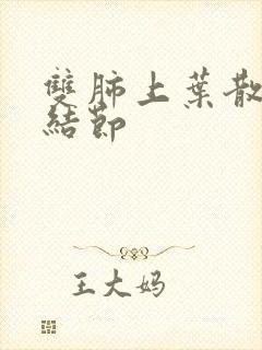 双肺上叶散在微结节