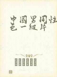 中国男同性恋黄色一级片