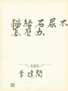 猫结石尿不出来怎么办封面