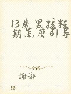 13岁男孩叛逆期怎么引导封面