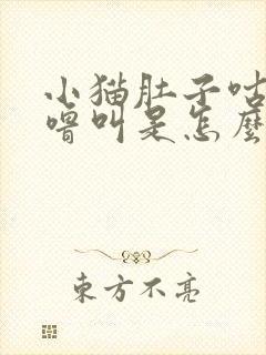 小猫肚子咕噜咕噜叫是怎么回事儿