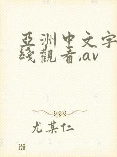 亚洲中文字幕在线观看,av