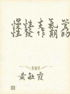 慢性支气管炎急性发作期的主要治疗措施为