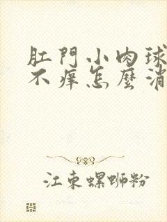 肛门小肉球不痛不痒怎么消除