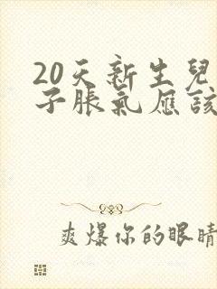 20天新生儿肚子胀气应该怎么办封面