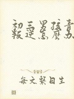 初三男孩青春期叛逆怎么办