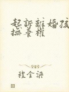 起诉离婚孩子的抚养权