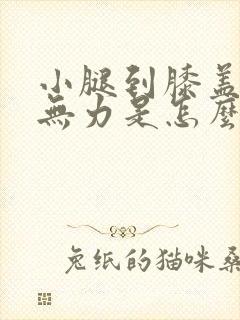 小腿到膝盖酸软无力是怎么回事封面