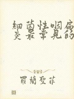 细菌性咽扁桃体炎最常见的病原体