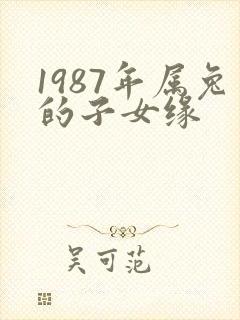 1987年属兔的子女缘