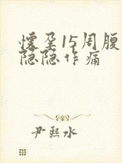 怀孕15周腹部隐隐作痛封面