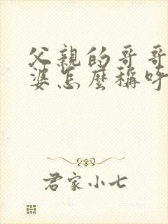 父亲的哥哥的老婆怎么称呼封面