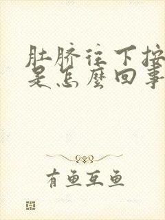 肚脐往下按压疼是怎么回事